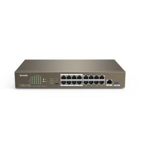TENDA 16port PoE 150w 10/100 1-SFP Yönetilemez Switch TEF1118P-16-150W